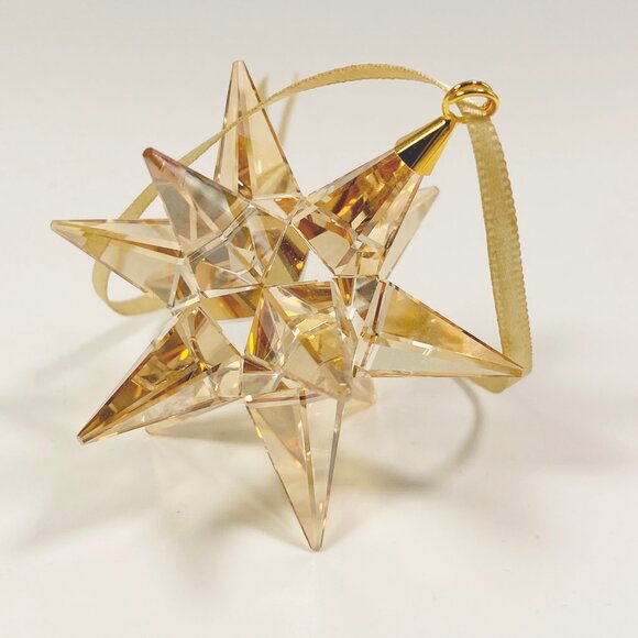 SWAROVSKI 3D Golden Shadow Star Christmas Holiday Ornament 5064260 - Picture 6 of 7